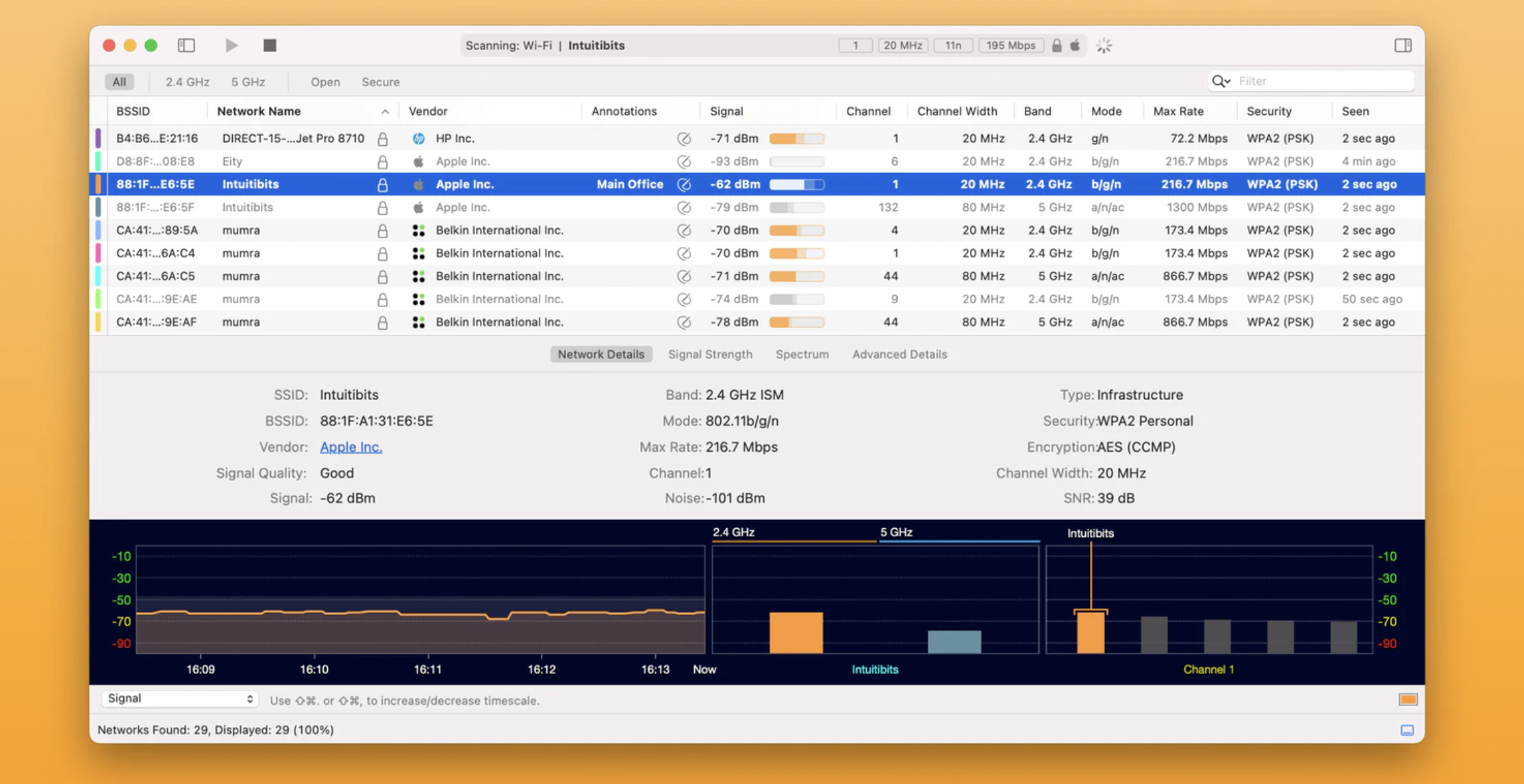 WiFi Explorer Pro for mac - WiFi无线网络管理工具-1